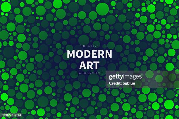 abstract geometric background with green gradient circles - fizzy bubbles vector stock illustrations