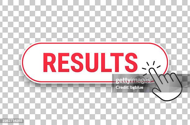 results - 3d click web button with hand cursor on blank background - input output stock illustrations