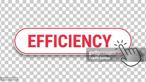 efficiency - 3d click web button with hand cursor on blank background - right click stock illustrations