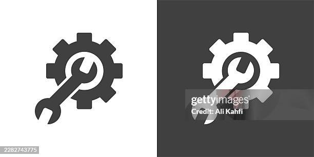 wrench glyph solid icon. solid icon that can be applied anywhere, simple, pixel perfect and modern style - toggle switch stock illustrations