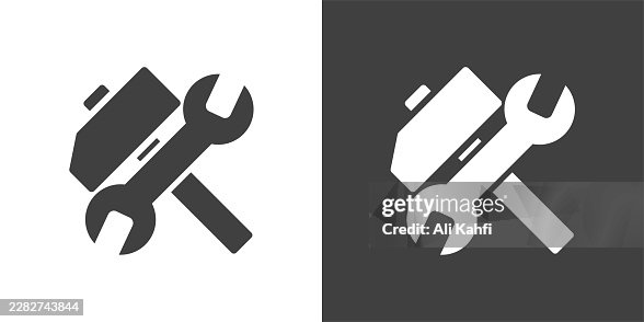 Wrench glyph solid icon. Solid icon that can be applied anywhere, simple, pixel perfect and modern style Wrench glyph solid icon. Solid icon that can be applied anywhere, simple, pixel perfect and modern style