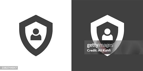 user privacy glyph solid icon. solid icon that can be applied anywhere, simple, pixel perfect and modern style - electromagnetic stock illustrations