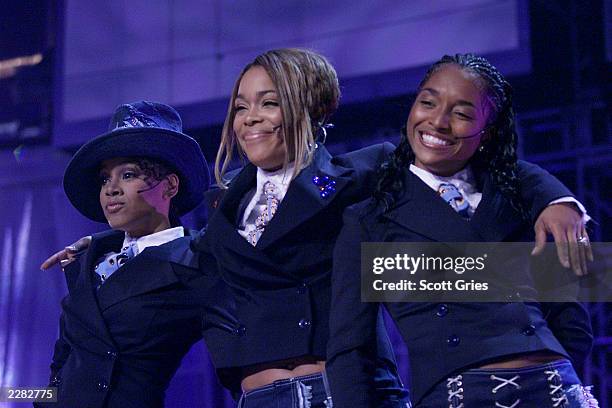 Performing at the MTV 20th Anniversary party, "MTV20: Live and Almost Legal" at Hammerstein Ballroom in New York City on 8/1/01. Photo by Scott...