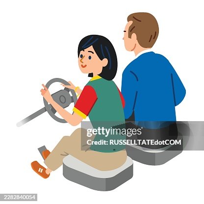 Driver Education and Mobility Training Illustration with Learner Driver and Instructor Driver Education and Mobility Training Illustration with Learner Driver and Instructor