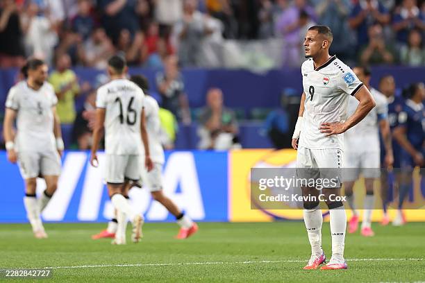 Ali Alhamadi of Iraq shows dejection after France's third goal during the FIFA World Cup 2026 Group I match between France and Iraq at Philadelphia...