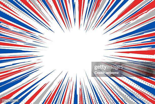 usa explosion poster frame design - flag day stock illustrations