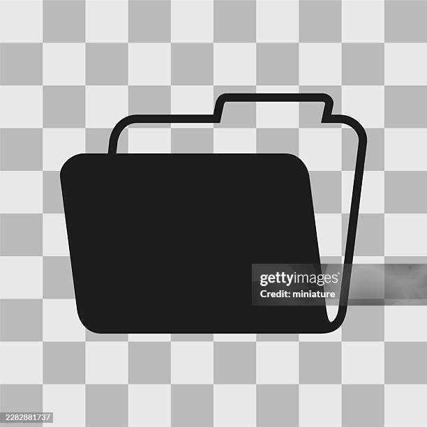 folder icon - open briefcase stock illustrations