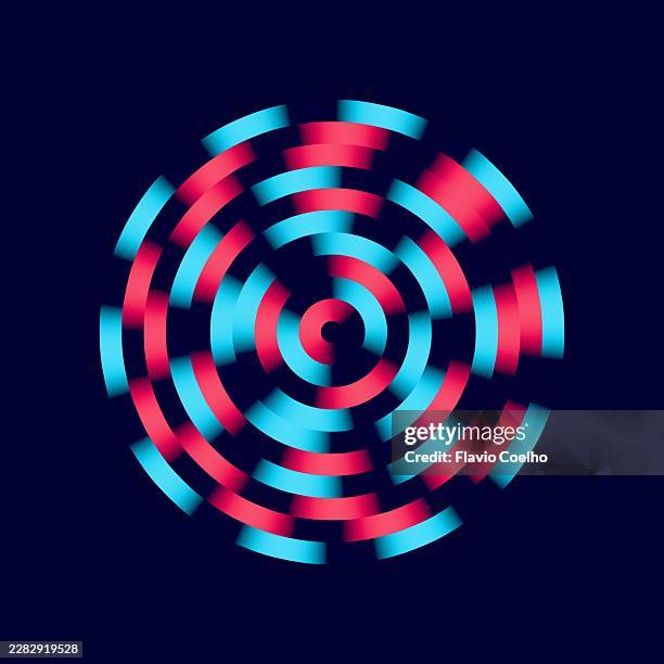 spinning concentric gradient circles - loading circle stock pictures, royalty-free photos & images