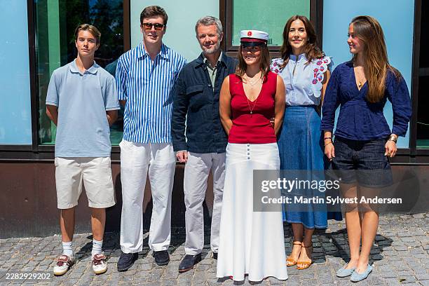 Prince Vincent of Denmark, Crown Prince Christian of Denmark, King Frederik X of Denmark, princess Isabella of Denmark, Queen Mary of Denmark and...