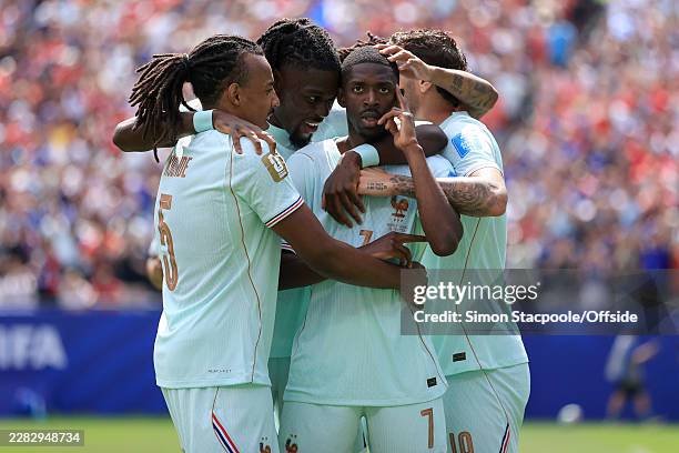 Ousmane Dembele of France celebrates after scoring the opening goal with his colleagues during the FIFA World Cup 2026 Group I match between Norway...