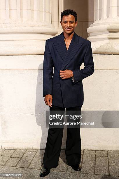 Jaafar Jackson attends the Saint Laurent Menswear Spring/Summer 2027 show as part of Paris Fashion Week on June 23, 2026 in Paris, France.