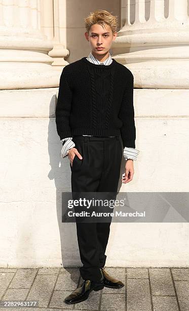 James Zhao attends the Saint Laurent Menswear Spring/Summer 2027 show as part of Paris Fashion Week on June 23, 2026 in Paris, France.