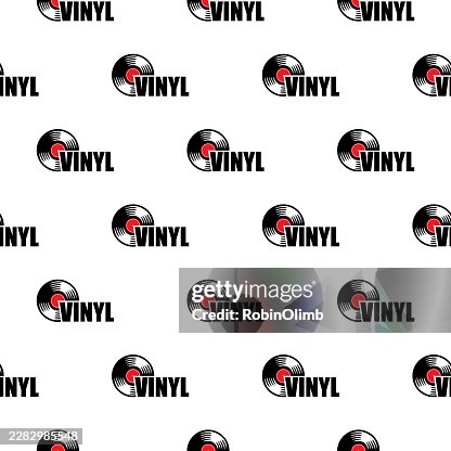 Vinyl Record Icon Seamless Pattern Vinyl Record Icon Seamless Pattern