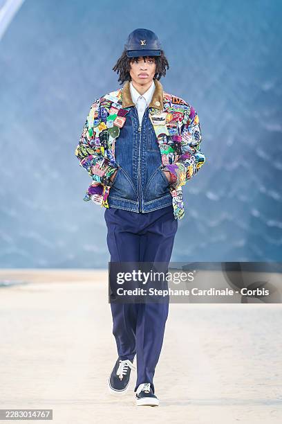 Model walks the runway during the Louis Vuitton Menswear Spring/Summer 2027 show as part of Paris Fashion Week on June 23, 2026 in Paris, France.