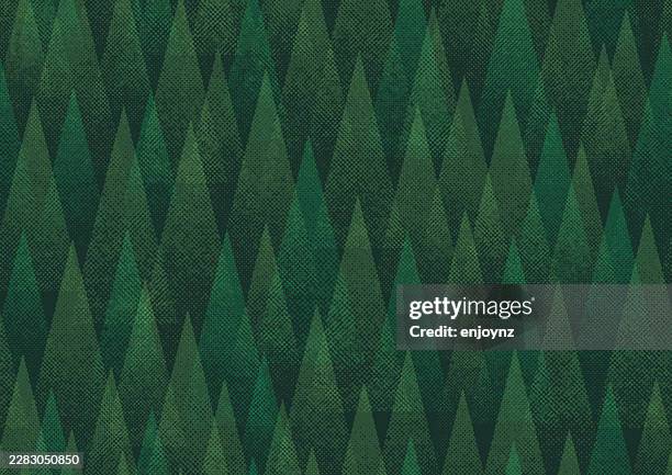 seamless green forest trees halftone pattern background - tree camo stock illustrations