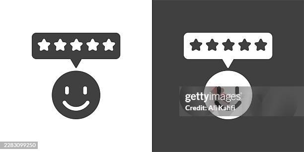 happy rating glyph solid icon. solid icon that can be applied anywhere, simple, pixel perfect and modern style - customer experience digital stock illustrations