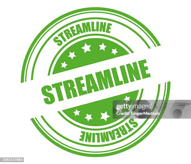 streamline rubber seal stamp - streamline stock illustrations