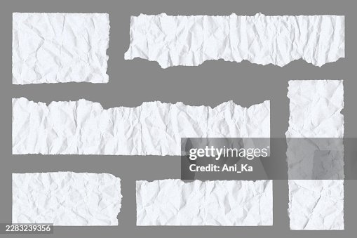 White torn paper sheets White torn paper sheets