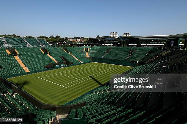 Court No2 general view before The Championships Wimbledon 2026 at All England Lawn Tennis and Croquet Club on June 25, 2026 in London, England.