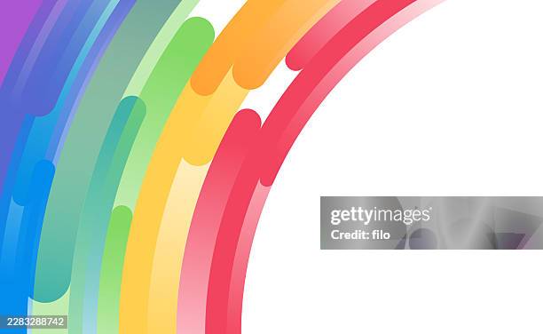 rainbow swirl line background - inclusive pride gradient stock illustrations