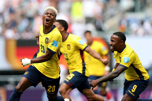 Angulo Goal Nilson Angulo of Ecuador celebrates scoring his team's first goal ...