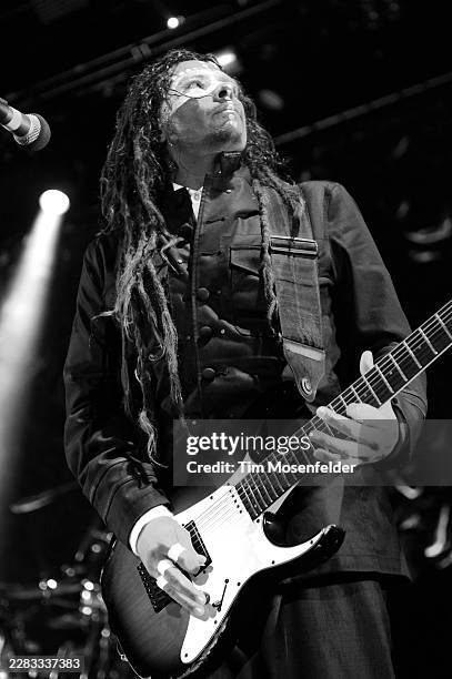 James "Munky" Shaffer of Korn performs during the Music as a Weapon Tour at Power Balance Pavilion on March 13, 2011 in Sacramento, California.