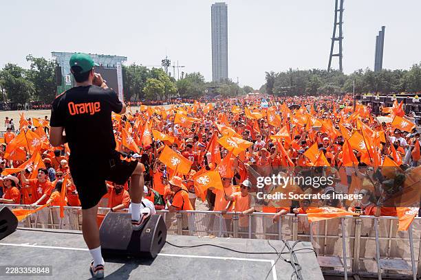 Fanzone and Parade Holland Supporters in Monterrey during the Fanzone - ParadeFanzone and Parade Holland Supporters in Monterrey at the City of...