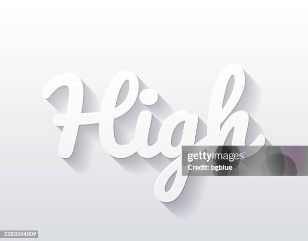 high - flat design with paper cut effect on blank background - too much technology stock illustrations