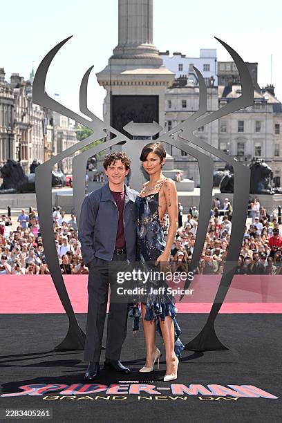 Tom Holland and Zendaya attend SPIDER-MAN: BRAND NEW DAY UK PHOTOCALL on June 25, 2026 in London, England.
