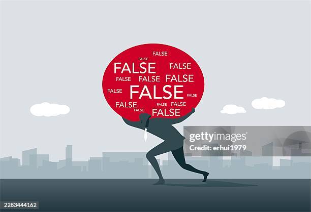 burden of misinformation - misinformation stock illustrations