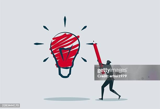 generating ideas - digital mindset stock illustrations