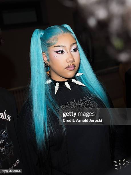 North West attends the Vetements Menswear Spring/Summer 2027 show as part of Paris Fashion Week on June 26, 2026 in Paris, France.