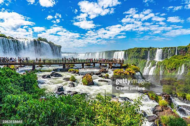 parque nacional de las cataratas iguazú, estado de paraná, brasil - cataratas del iguazú fotografías e imágenes de stock