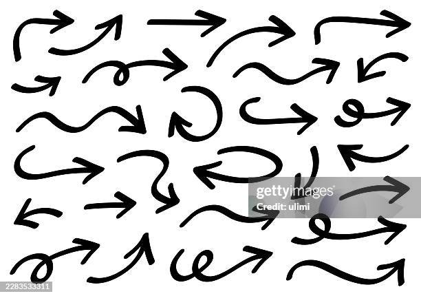 arrows - drawn arrow stock illustrations