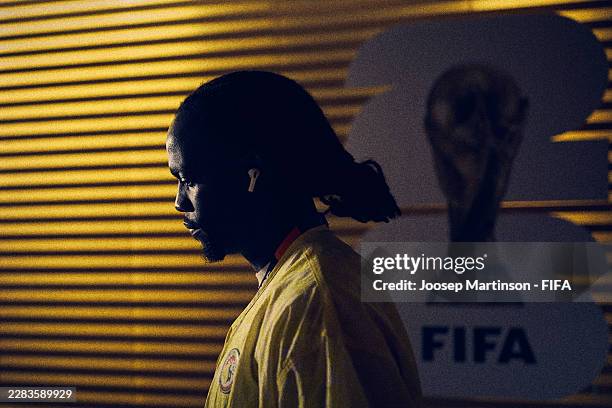 Cherif Ndiaye of Senegal arrives at the stadium before the FIFA World Cup 2026 Group I match between Senegal and Iraq at Toronto Stadium on June 26,...