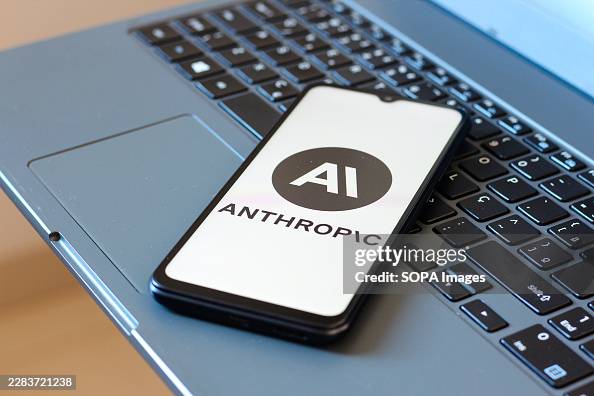 In this photo illustration, the Anthropic logo is seen In this photo illustration, the Anthropic logo is seen