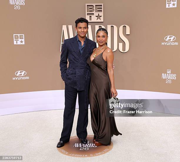 Jaafar Jackson and Nia Long attend the 2026 BET Awards at Peacock Theater on June 28, 2026 in Los Angeles, California.