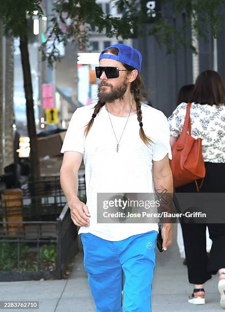 Jared Leto is seen on July 01, 2026 in New York City.