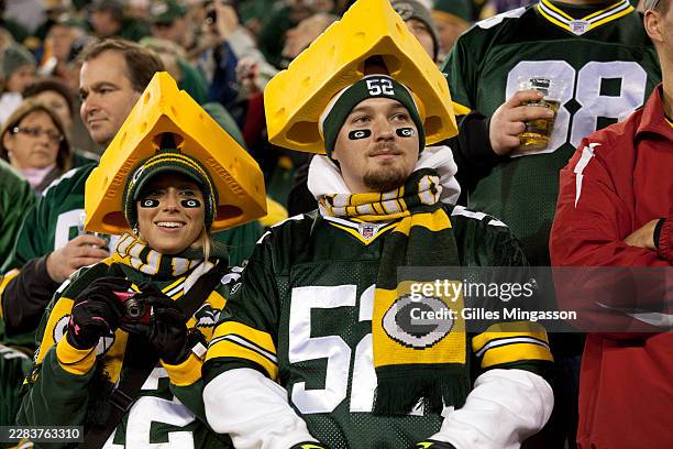 Green Bay Packers fans enjoy a game at the Lambeau Field stadium, on November 13 in Green Bay, Wisconsin. .