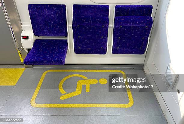 priority seat for diffable - priority seat stock pictures, royalty-free photos & images