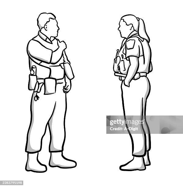 security guard - triage stock illustrations