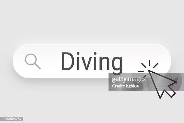 diving - search bar with cursor on blank background - dive bar background stock illustrations