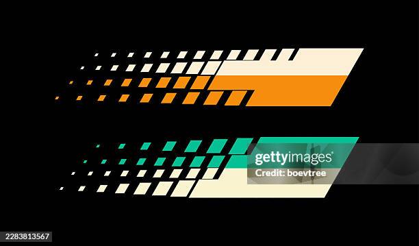 abstract colors checkers texture speed sticker element - car perspective stock illustrations