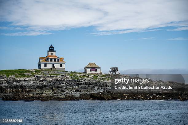 Egg Rock Lighthouse and Egg Rock Island are seen in Frenchman Bay, Bar Harbor, Maine, June 11, 2026.