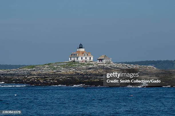 Egg Rock Lighthouse and Egg Rock Island are seen in Frenchman Bay, Bar Harbor, Maine, June 11, 2026.