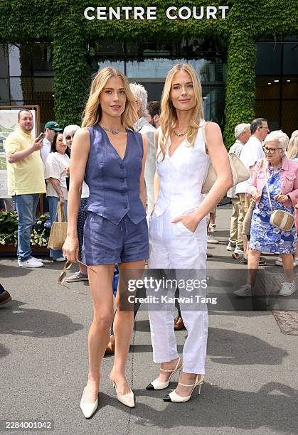 Lady Amelia Spencer and Lady Eliza Spencer attend day two of the 2026 Wimbledon Tennis Championships at the All England Lawn Tennis and Croquet Club...