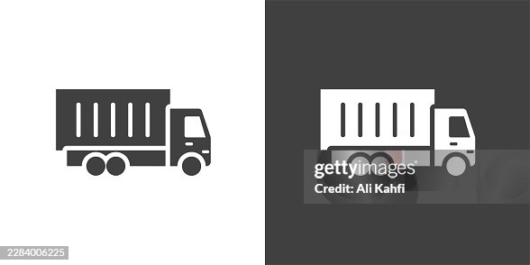 Trucking glyph solid icon. Solid icon that can be applied anywhere, simple, pixel perfect and modern style Trucking glyph solid icon. Solid icon that can be applied anywhere, simple, pixel perfect and modern style