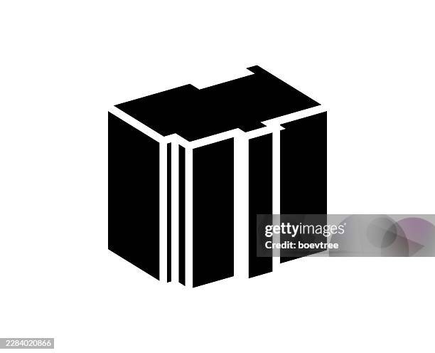abstract black and white 3d perspective geometric cube architecture model pattern - isometric cube pattern stock illustrations