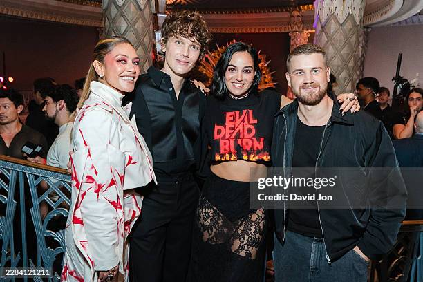Luciane Buchanan, Hunter Doohan, Souheila Yacoub, and Sébastien Vaniček attends "Evil Dead Burn" Fan Event at The Saban Theatre on June 30, 2026 in...