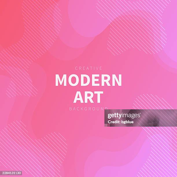 fluid abstract design with pink gradient - trendy background - dramatic lighting background stock illustrations